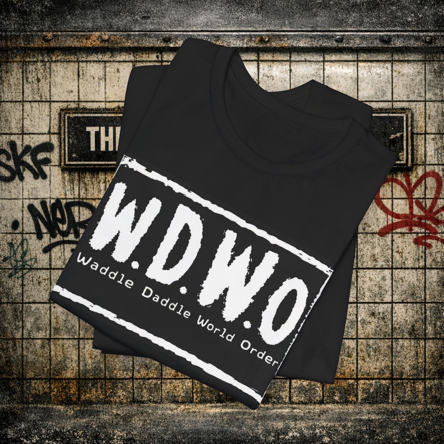 W.D.W.O. Graphic Tee — "Waddle Daddle World Order" The GreaseMan Awakens T‑Shirt