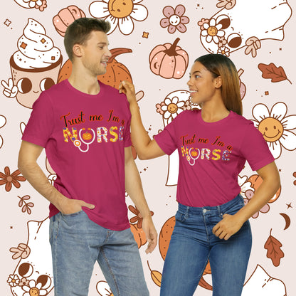 Trust me I'm a Nurse Halloween Retro Unisex Jersey Short Sleeve Tee