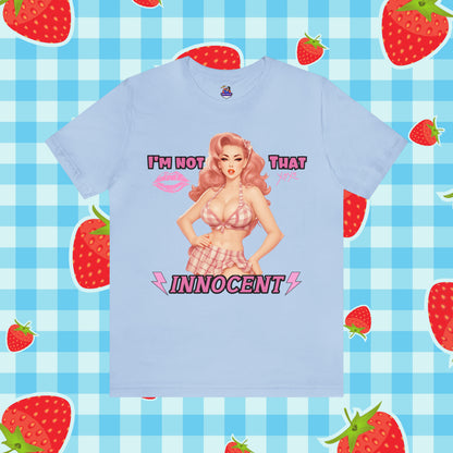 Retro Pin-Up T-Shirt - Quirky Pink Design for Bold Style