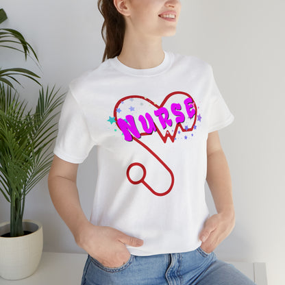 Nurse Love Unisex Jersey Tee Bella+Canvas 3001 Healthcare Gift Medical Students, Soft Fabric, Various Sizes Available