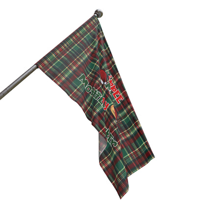 Die Hard Inspired Christmas House Flag | Yippee Ki Yay Mother-F--ker | Festive Plaid Pattern | Holiday Outdoor Decor