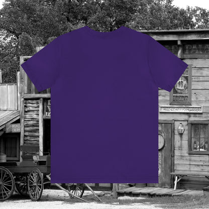 Spooky Saloon Showdown Gunslinging Skeleton Cowboy Halloween Unisex Jersey Short Sleeve Tee