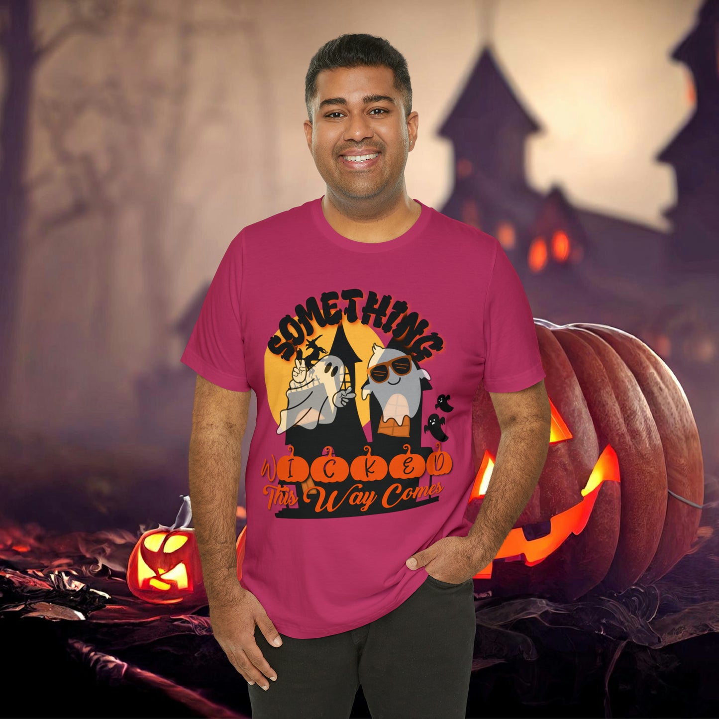 Something Wicked this Way Comes Halloween Unisex Jersey Short Sleeve Tee Gifts for Her Gifts for Him