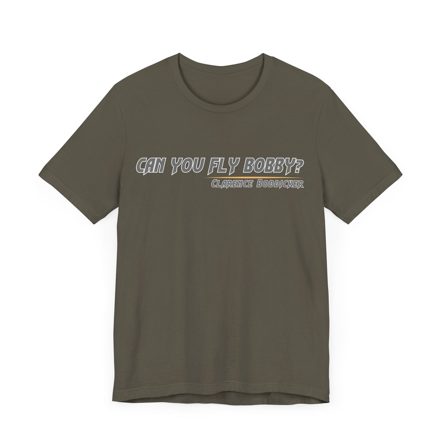 Can You Fly, Bobby?" Clarence Boddicker Quote Unisex Jersey Tee Unisex Jersey Short Sleeve Tee