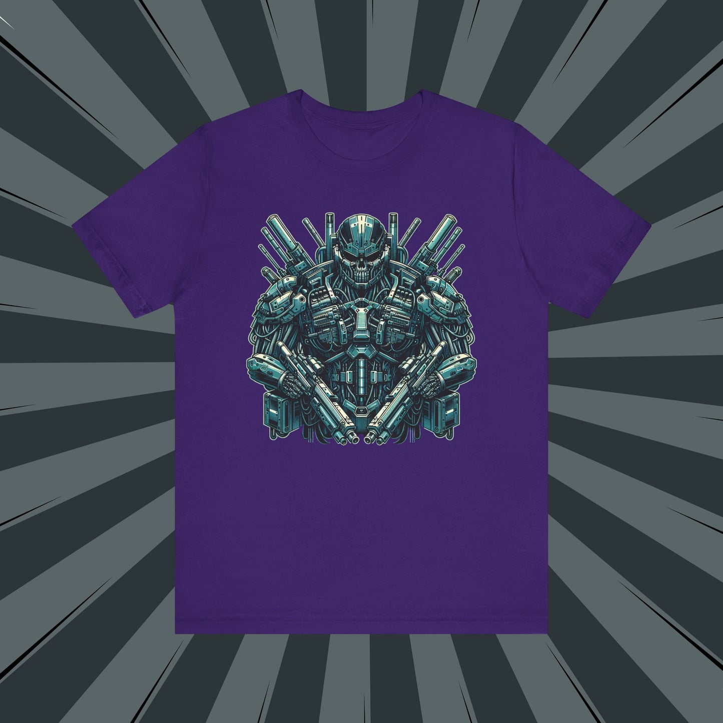 Cyber Warrior Unisex Jersey Tee, Geeky T-Shirt, Sci-Fi Apparel, Graphic Tee, Gift for Gamers, Futuristic Fashion