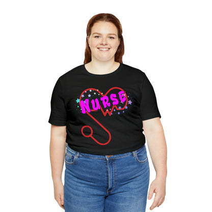 Nurse Love Unisex Jersey Tee Bella+Canvas 3001 Healthcare Gift Medical Students, Soft Fabric, Various Sizes Available