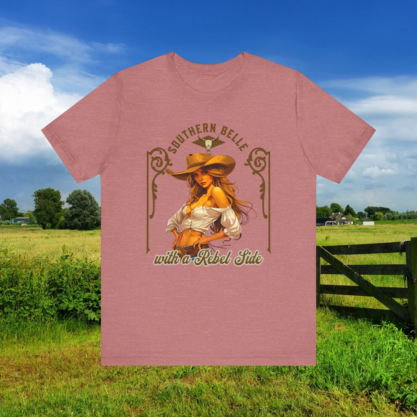 Southern Belle Statement Tee, Vintage Graphic Shirt, Country Lifestyle Apparel, Gift for Her, Summer Fashion