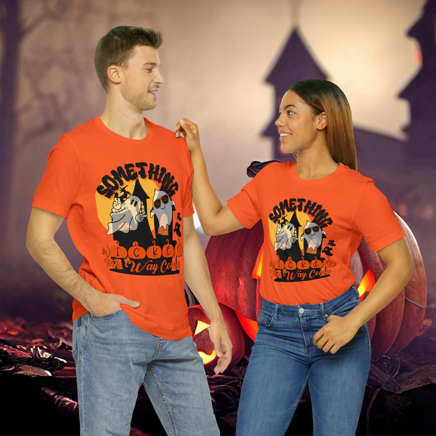 Something Wicked this Way Comes Halloween Unisex Jersey Short Sleeve Tee Gifts for Her Gifts for Him