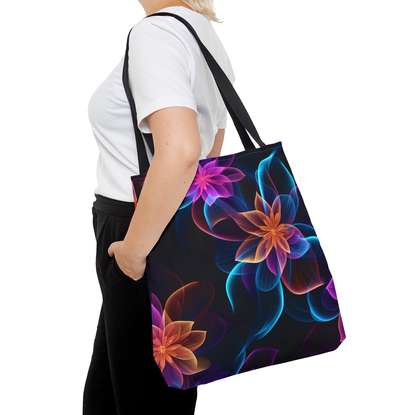 Chic Neon Garden All Over Print Tote Bag