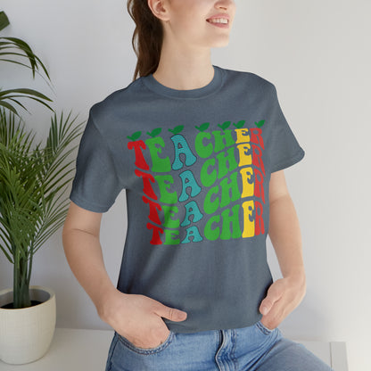 Colorful Teacher Unisex Jersey Short Sleeve Tee