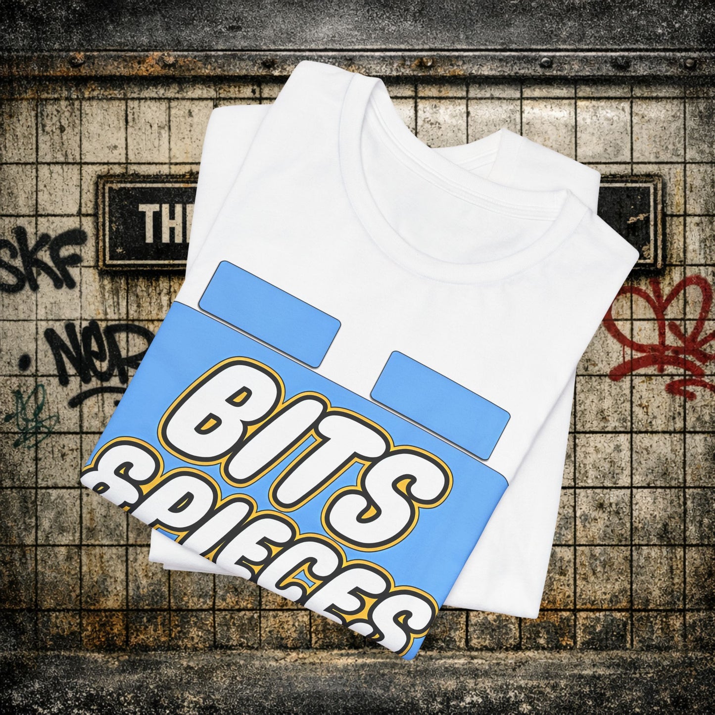 Bits & Pieces Graphic Tee One Size Fits All… Jokes?”