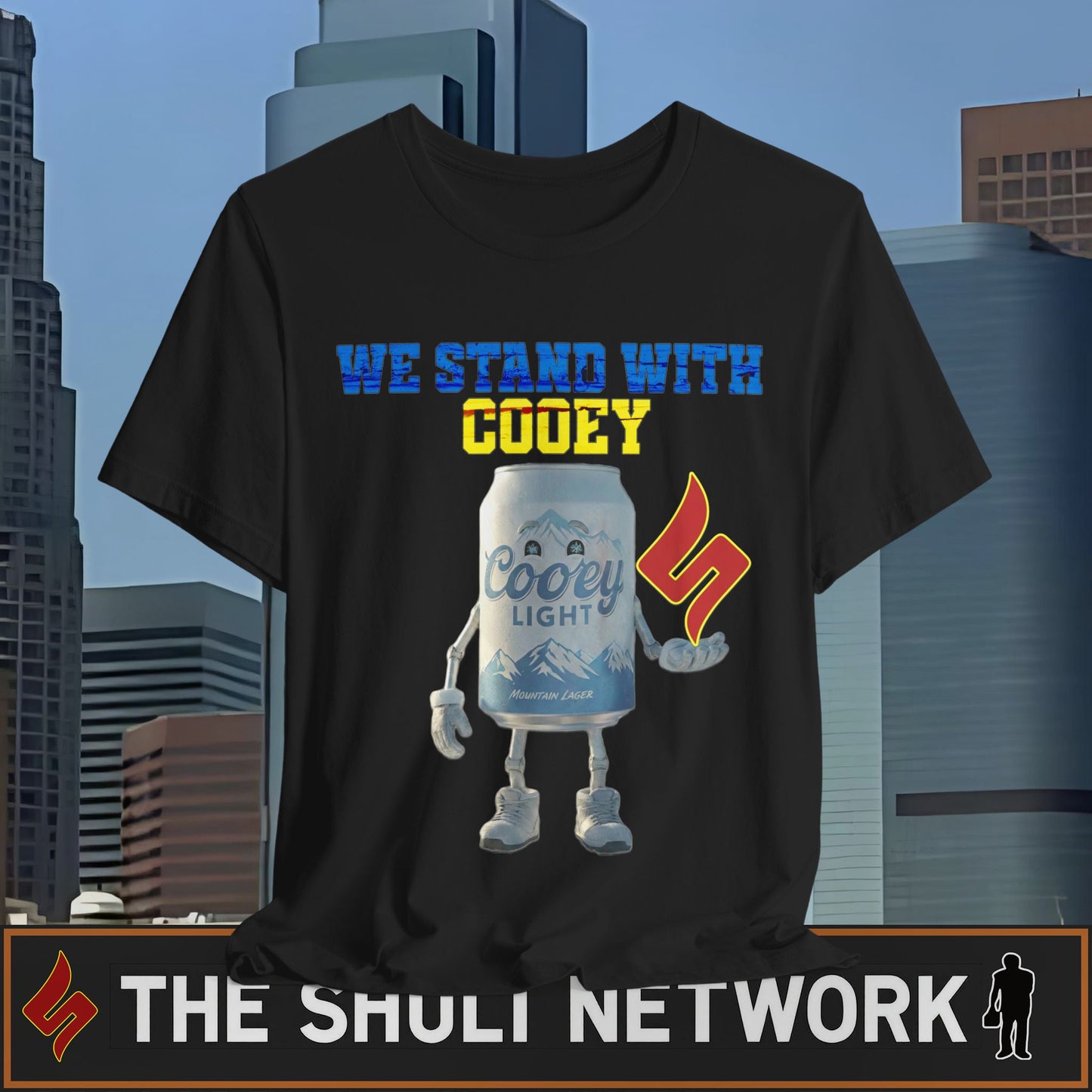 We Stand With Cooey Can Tee — Official Shuli Network Solidarity Drop