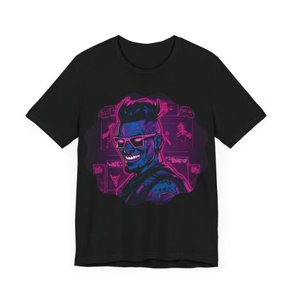The Future is now Cyber Punk Guy Unisex Jersey Short Sleeve Tee