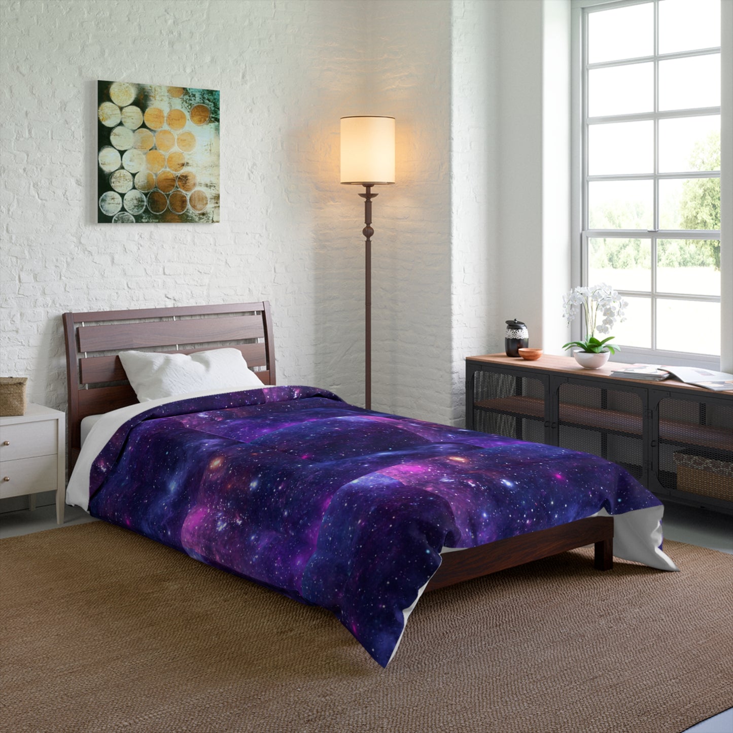 Purple Beyond the Stars Outer Space Out of this World Comforter