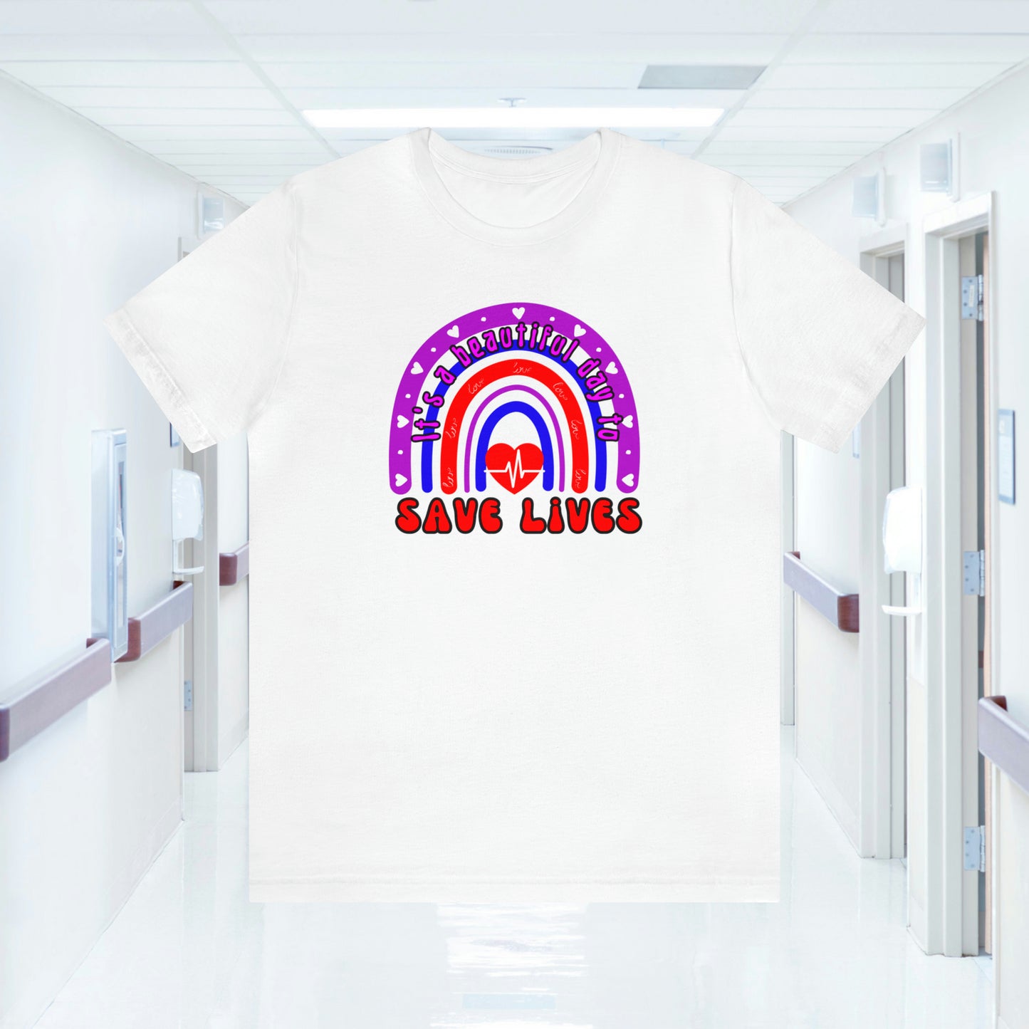 It's a Good Day to Save Lives, Nurse Unisex Jersey Tee Bella+Canvas 3001 Healthcare Gift Medical Students, Various Sizes Available