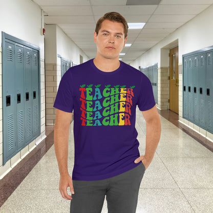 Colorful Teacher Unisex Jersey Short Sleeve Tee