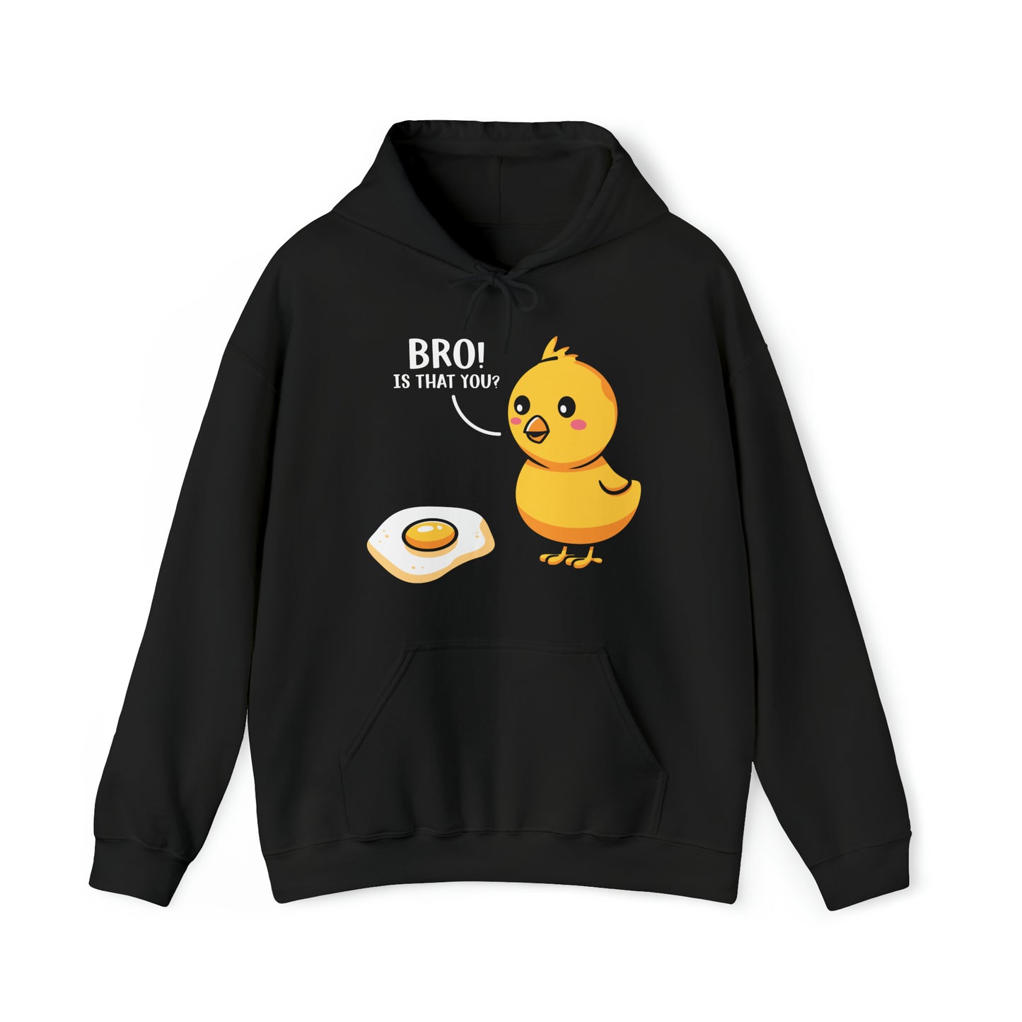 Bro is That you Unisex Heavy Blend™ Hooded Sweatshirt Funny Fried Chicken Egg Reference