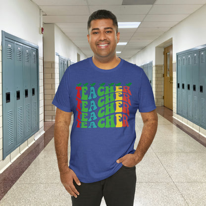 Colorful Teacher Unisex Jersey Short Sleeve Tee