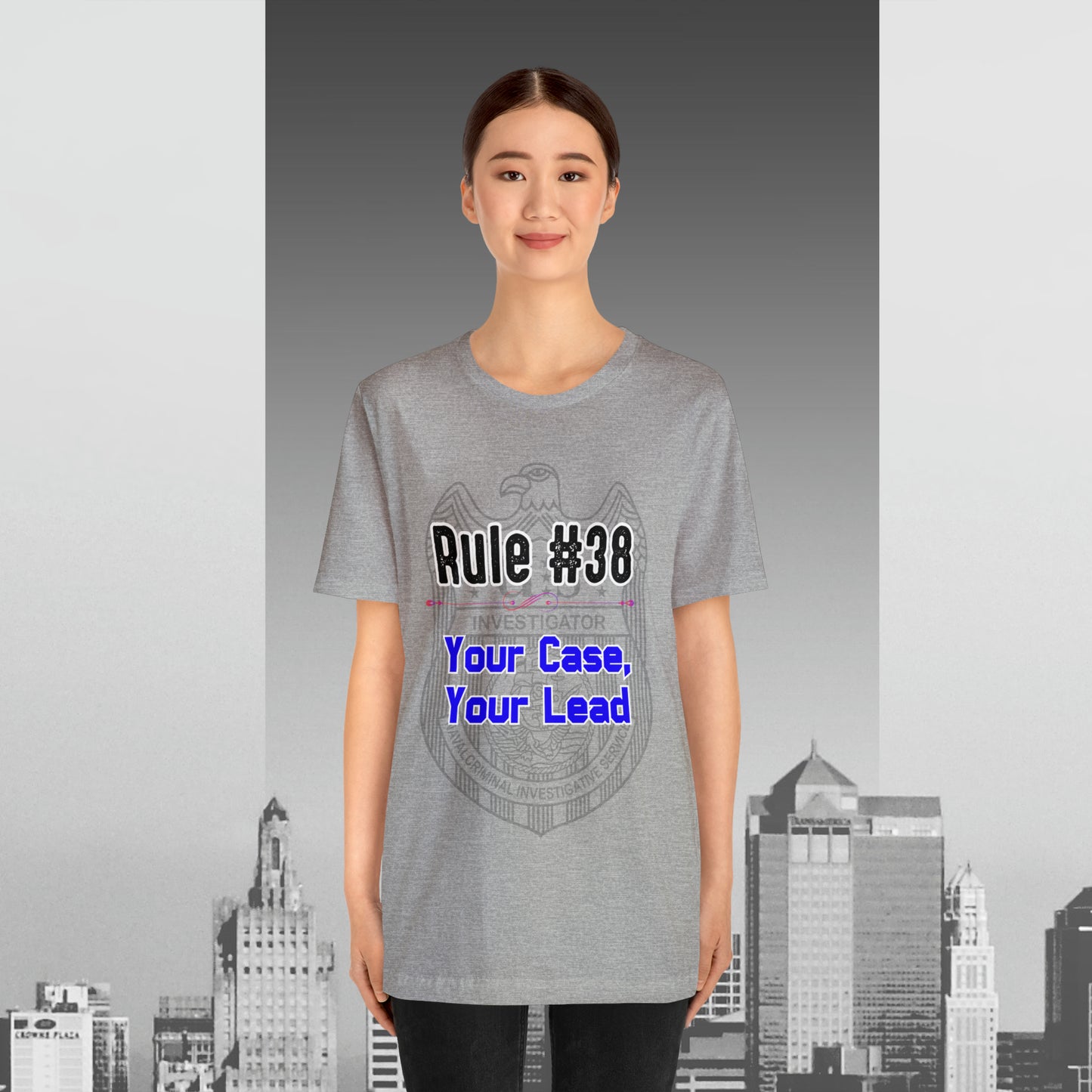 Rules of Gibbs #38 Your Case, Your Lead Unisex Jersey Short Sleeve Tee