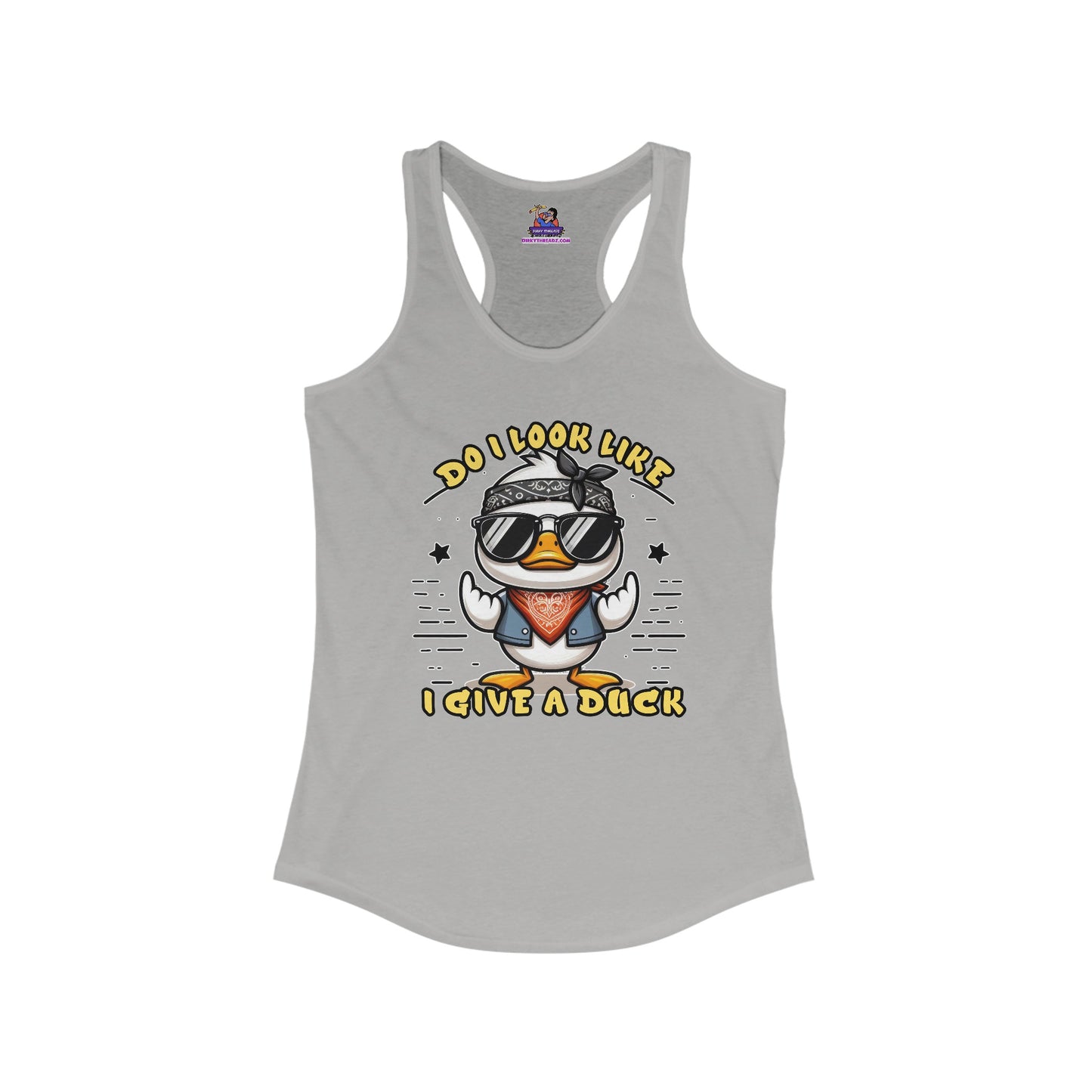 Quack-titude Duck With Sass Women's Ideal Racerback Tank