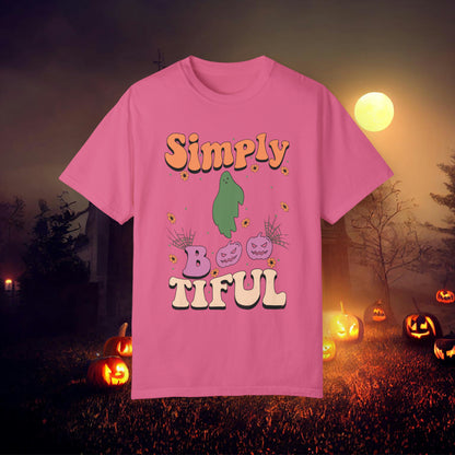 Simply Bootiful Retro Groovy Halloween Unisex Garment-Dyed T-shirt Gifts for Her Gifts for him