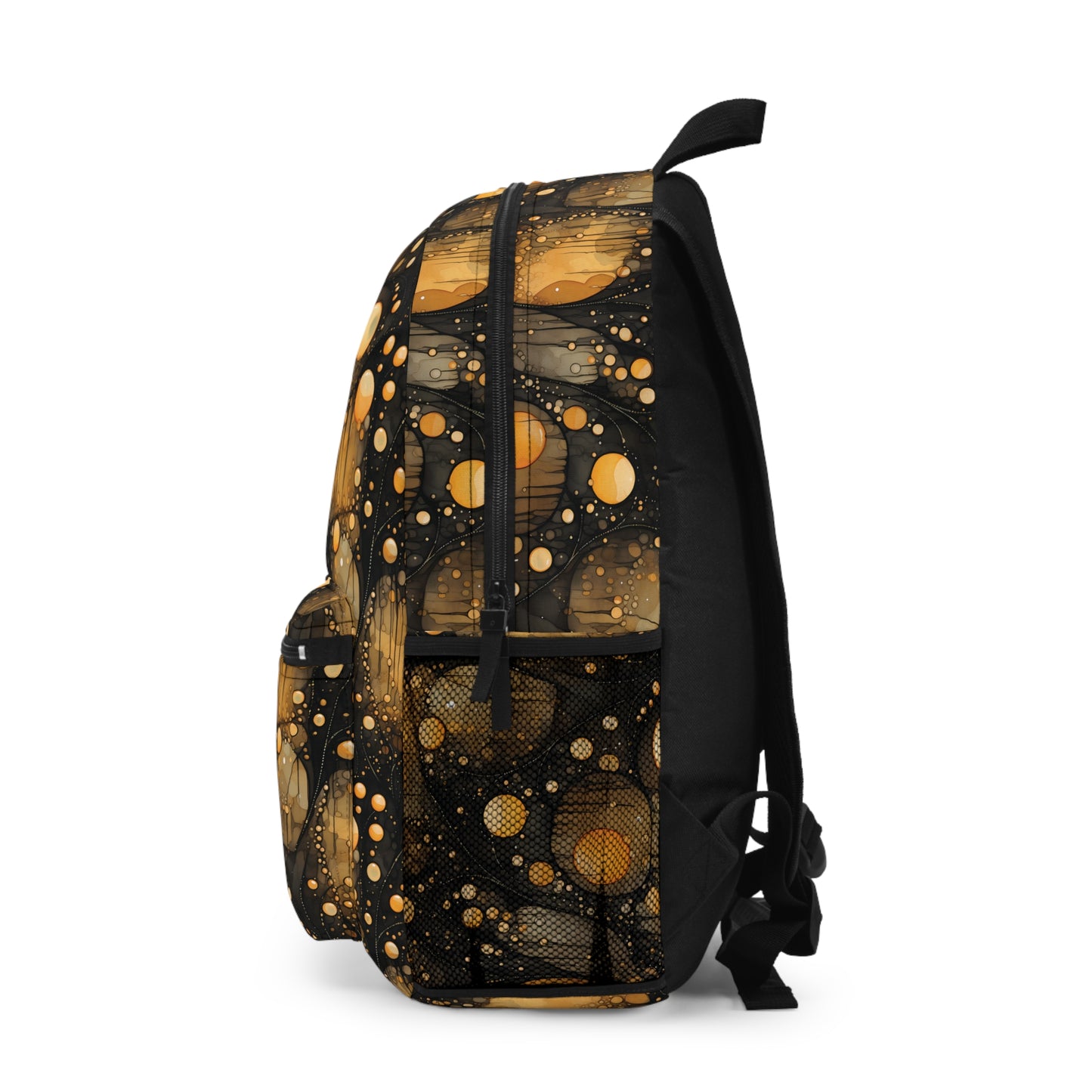 Halloween Yellow and Black Splatter Back to School Backpack Gifts for Him Gifts for her