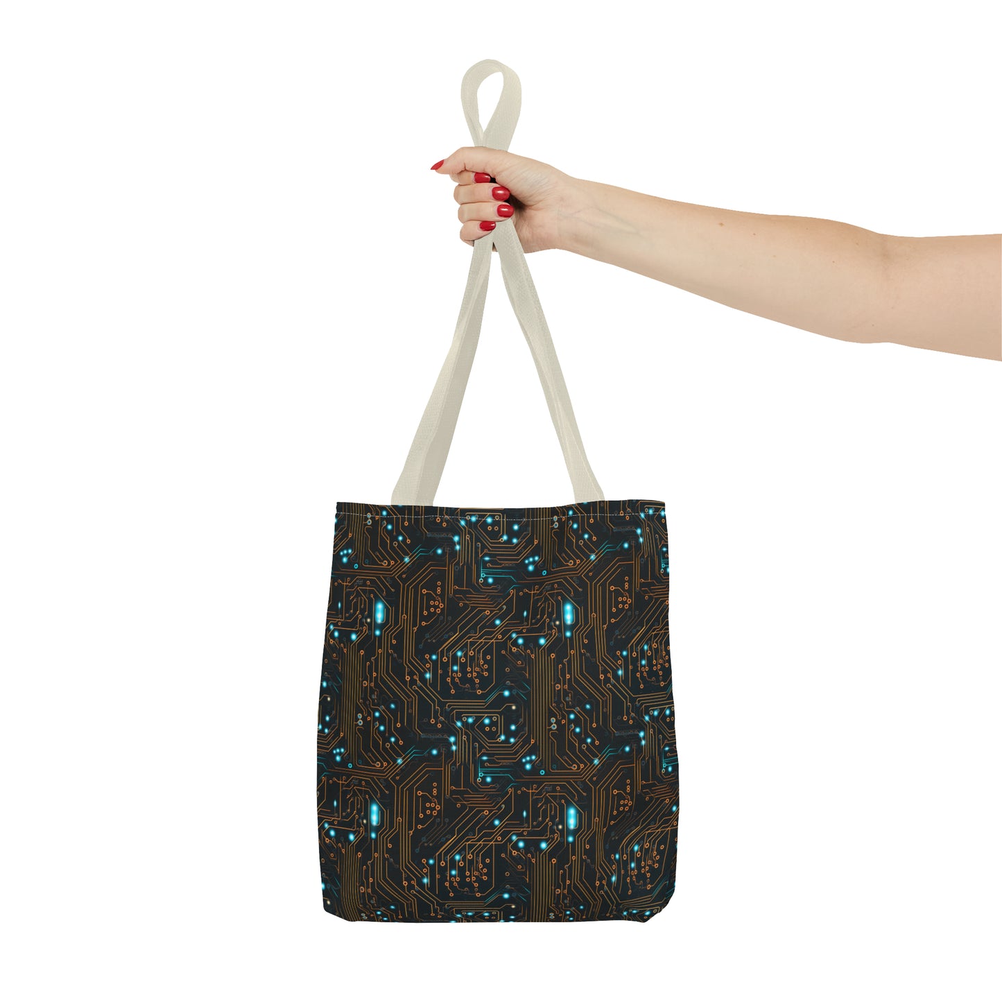 Golden Circuit Board AOP Tote Bag