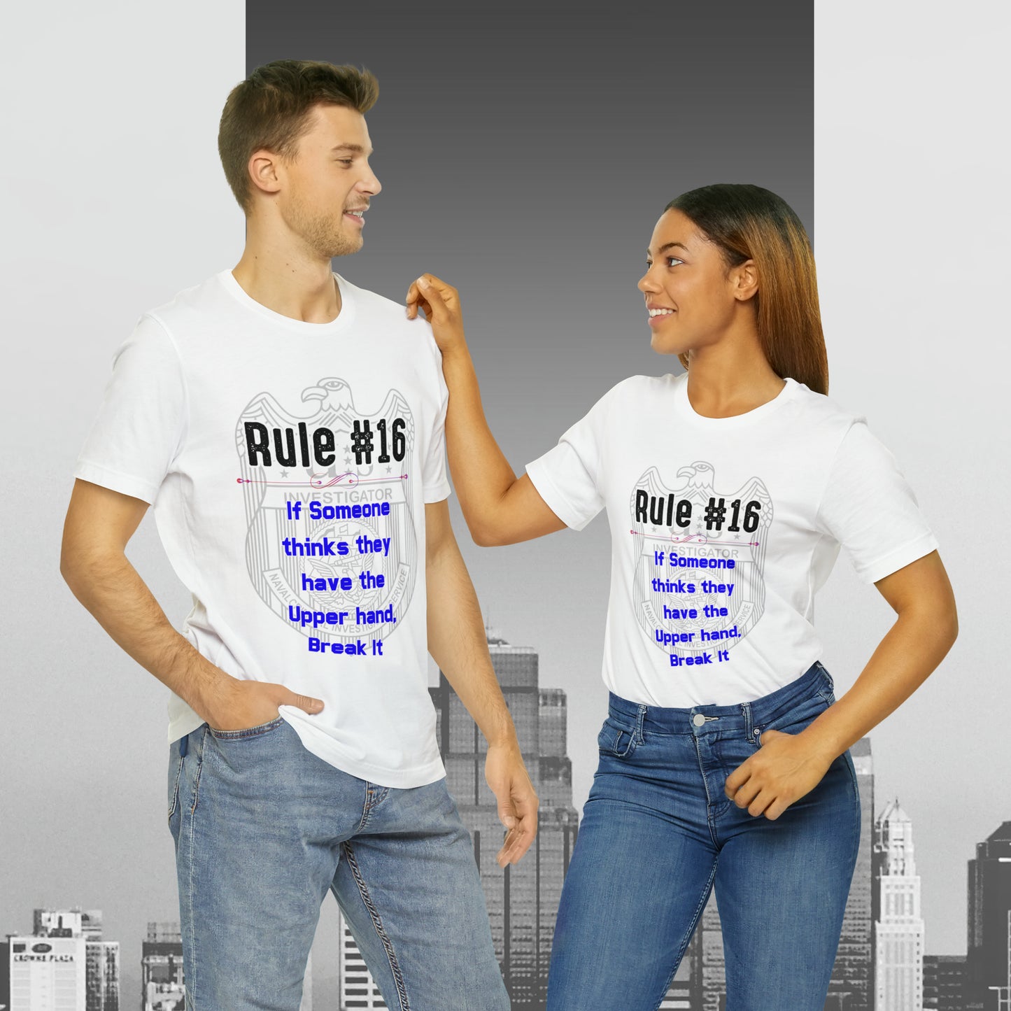 Rules of Gibbs #16 If Someone Thinks they have the Upper Hand, break it Unisex Jersey Short Sleeve Tee