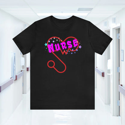 Nurse Love Unisex Jersey Tee Bella+Canvas 3001 Healthcare Gift Medical Students, Soft Fabric, Various Sizes Available