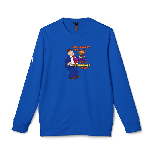 Adidas® Unisex Fleece Crewneck Sweatshirt: Customized Design Inspired Wimpy Edition! Several Color and Sizes Available