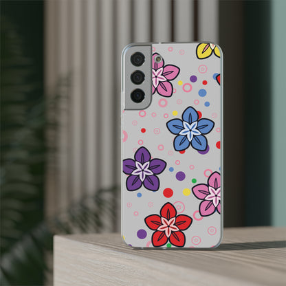 Retro Colorful Flowers Flexi Cases for IPhone and Samsung