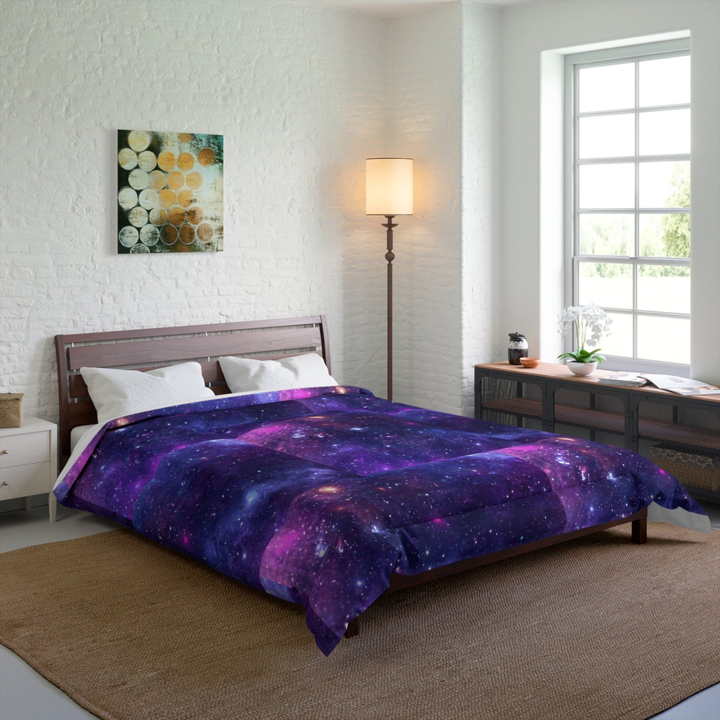 Purple Beyond the Stars Outer Space Out of this World Comforter