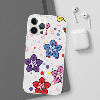 Retro Colorful Flowers Flexi Cases for IPhone and Samsung