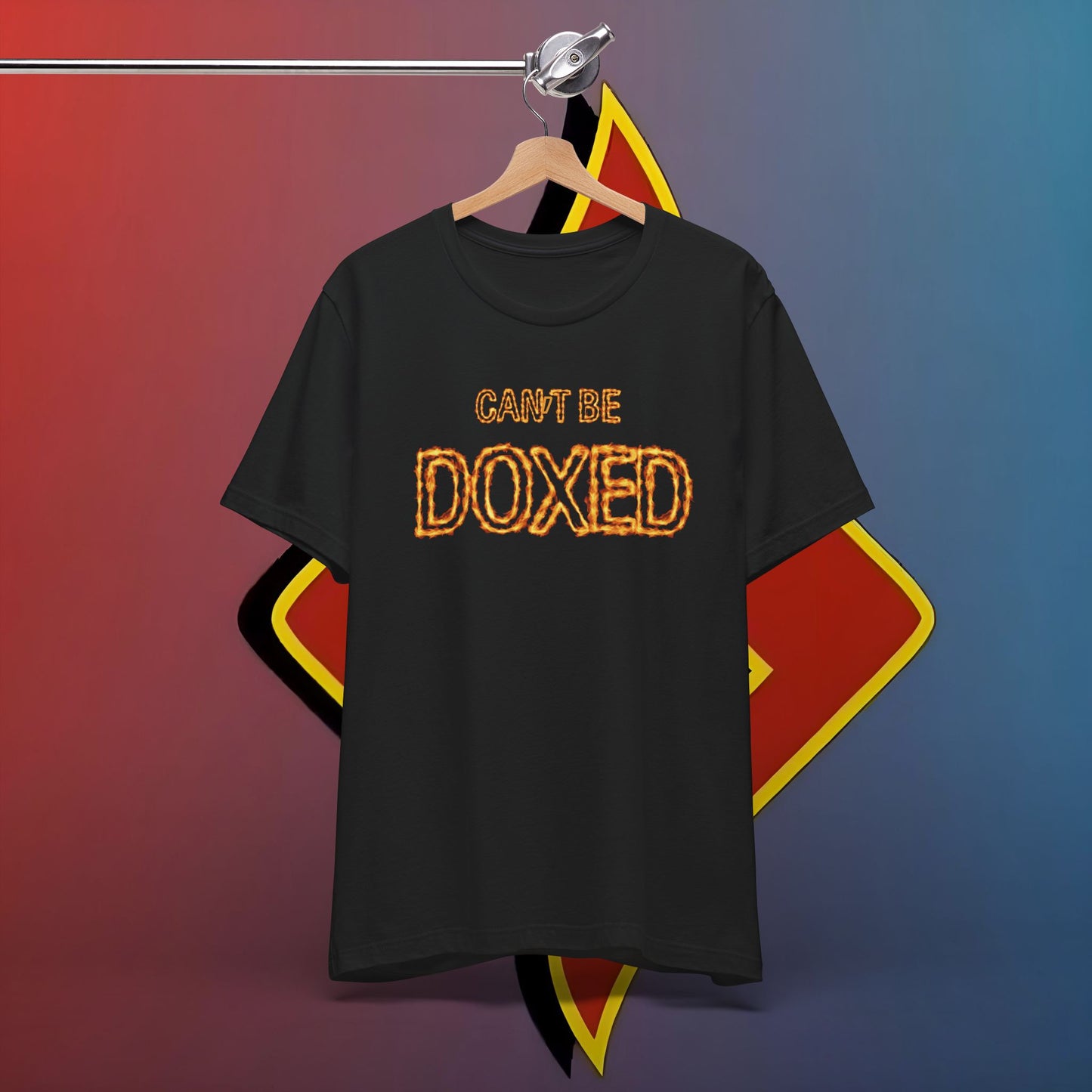 "Blazing Anonymity: Can't Be Doxed – The Shuli Network Inferno Edition #skoal" Unisex Jersey Short Sleeve Tee