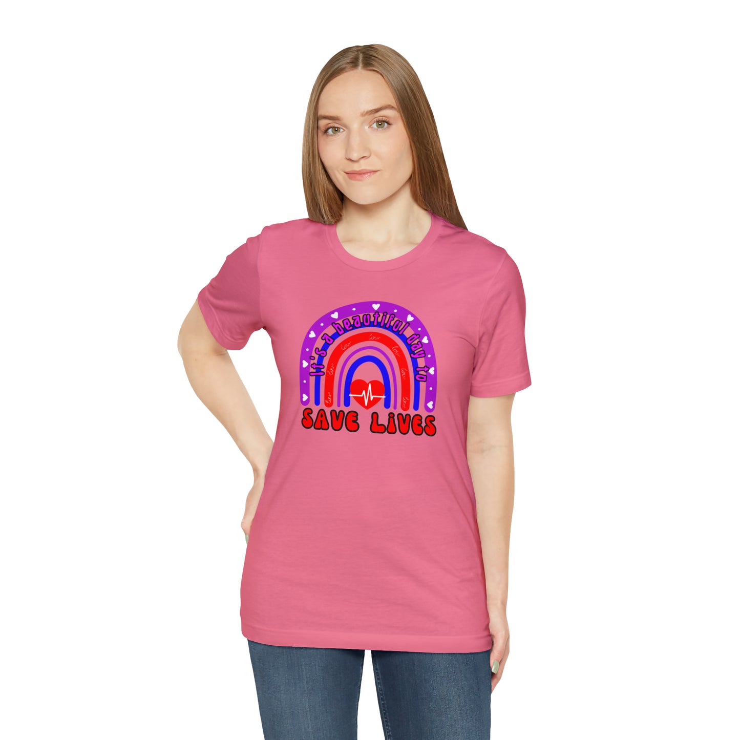 It's a Good Day to Save Lives, Nurse Unisex Jersey Tee Bella+Canvas 3001 Healthcare Gift Medical Students, Various Sizes Available