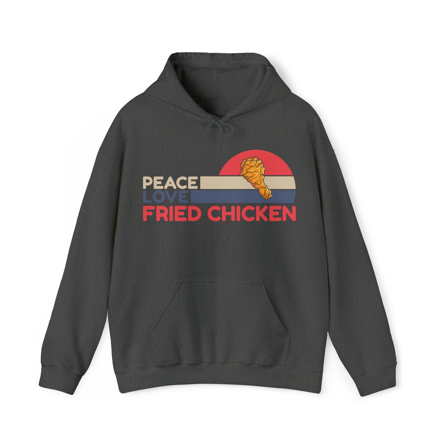 Peace Love Fried Chicken Unisex Heavy Blend™ Hooded Sweatshirt