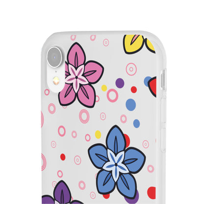 Retro Colorful Flowers Flexi Cases for IPhone and Samsung