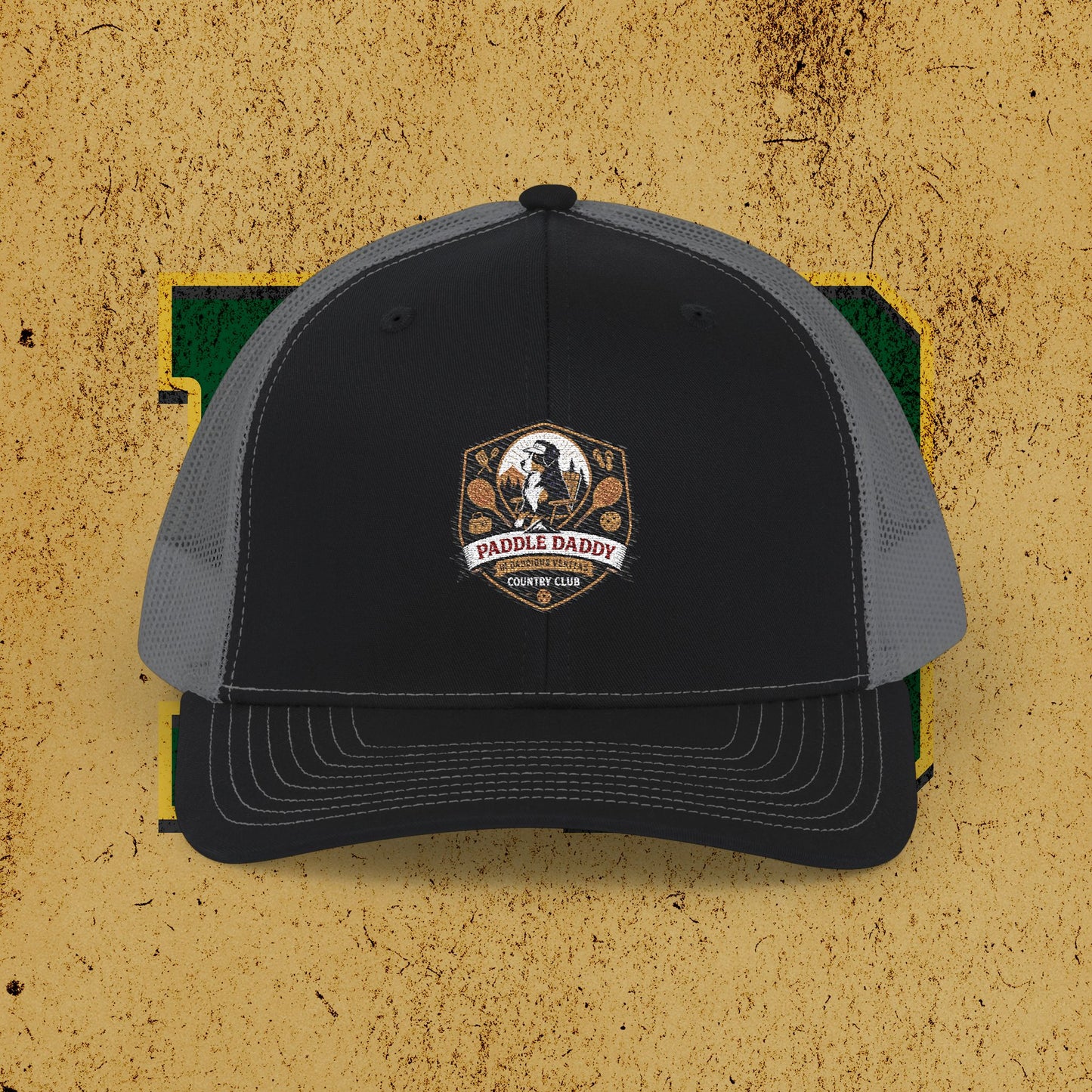 Paddle Daddy Snapback – Chloe-Stamped Club Lid Rustic Embroidered Snapback Trucker Cap, Outdoor Adventure Hat, Camping Gift, Fishing Gear, Unisex Cap