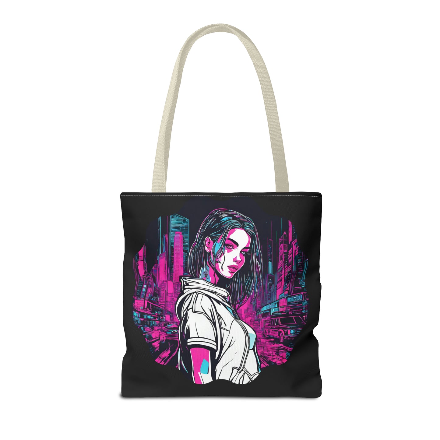 Cyberpunk Chic AOP Tote Bag