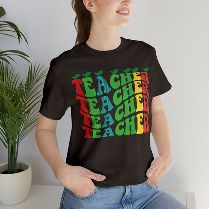 Colorful Teacher Unisex Jersey Short Sleeve Tee