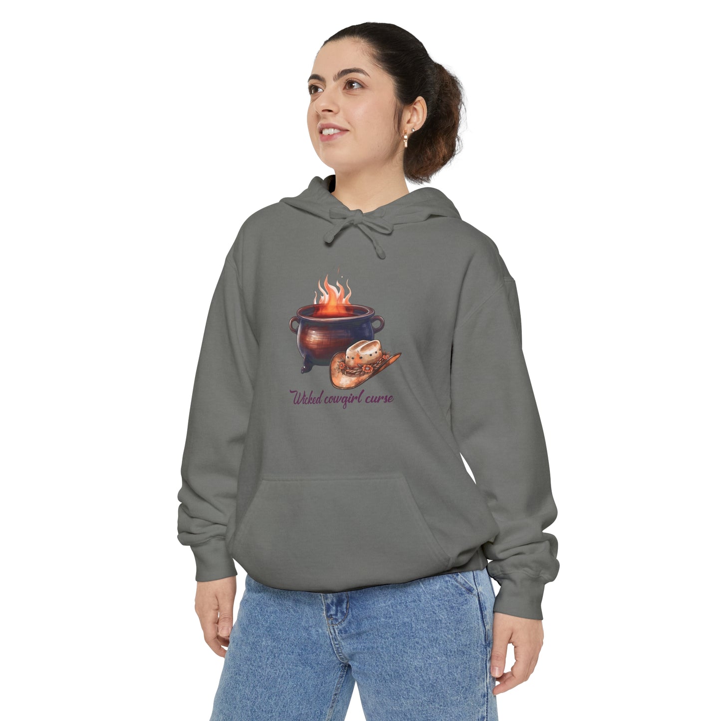 Wicked Cowgirl Curse Western Halloween Unisex Garment-Dyed Hoodie