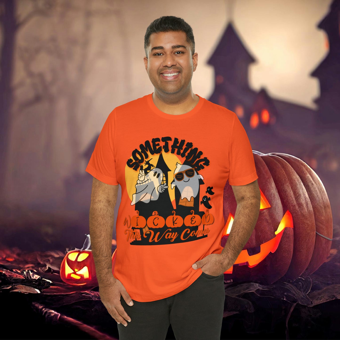 Something Wicked this Way Comes Halloween Unisex Jersey Short Sleeve Tee Gifts for Her Gifts for Him