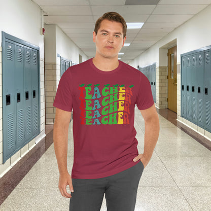 Colorful Teacher Unisex Jersey Short Sleeve Tee