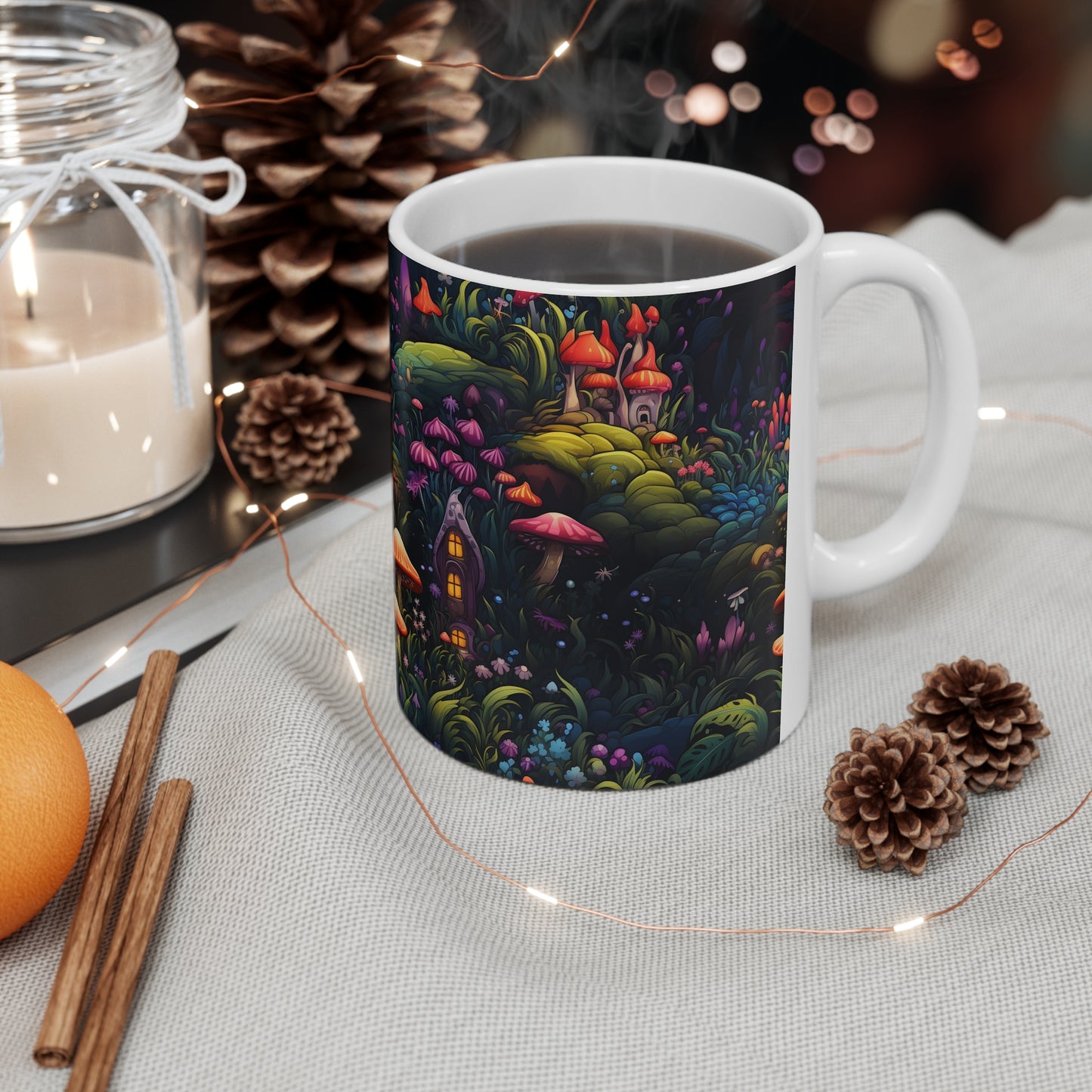 Fairy Garden Wonderland Cottage Mug - A Perfect Way to Enjoy Your Morning Brew" Ceramic Mug 11oz