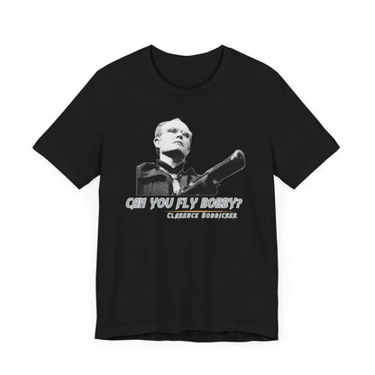 “Can You Fly, Bobby?” Retro RoboCop Tee Clarence Boddicker Quote Unisex Jersey Short Sleeve Tee