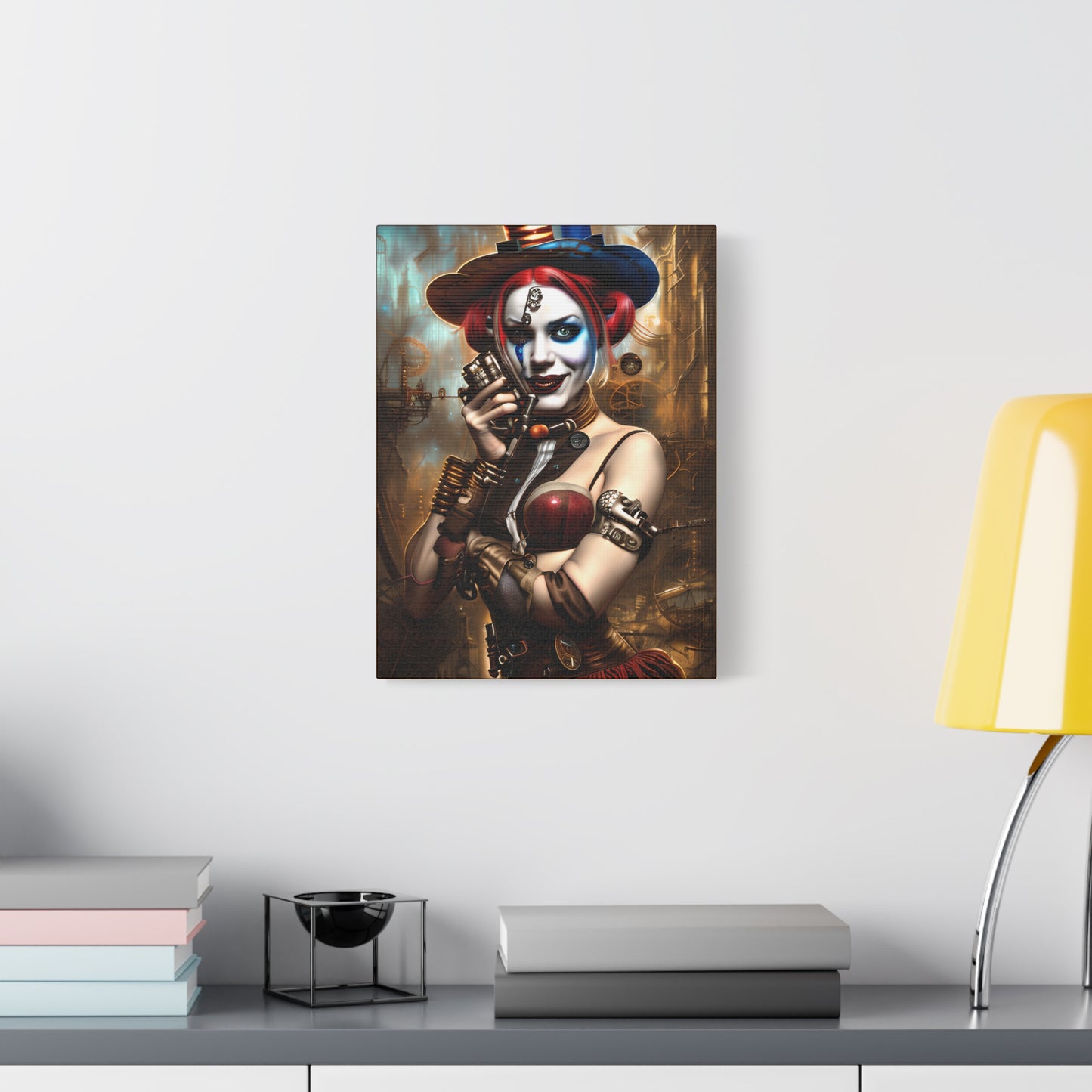 Hyper Realistic Steampunk Harley Quinn Matte Canvas, Stretched, 1.25"