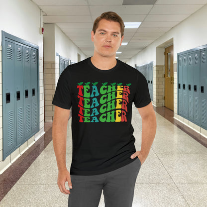 Colorful Teacher Unisex Jersey Short Sleeve Tee