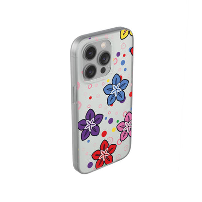 Retro Colorful Flowers Flexi Cases for IPhone and Samsung