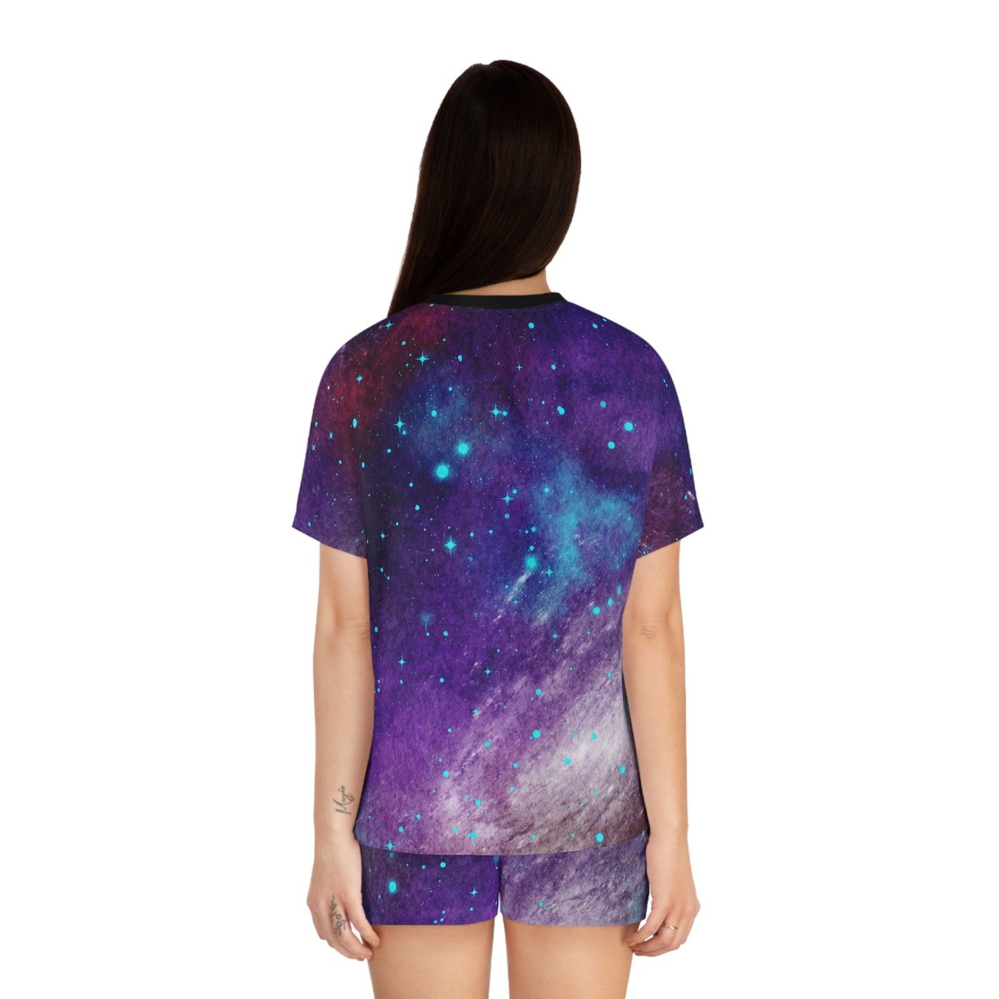 Outer Space Out of this World Women's Short Pajama Set (AOP)