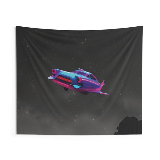 Futuristic Nostalgia: Fly into the Future with Night Sky Tapestries!